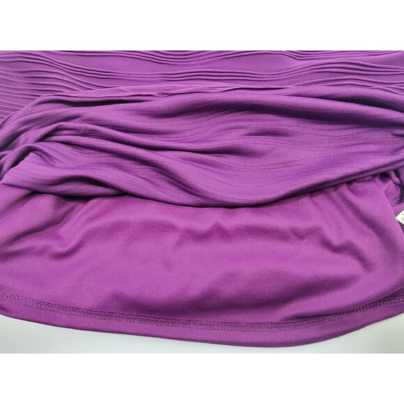 ALK Women's Medium NY Collection Purple Sleeveless Ribbed Shift Sheath Dress NEW - Picture 9 of 11
